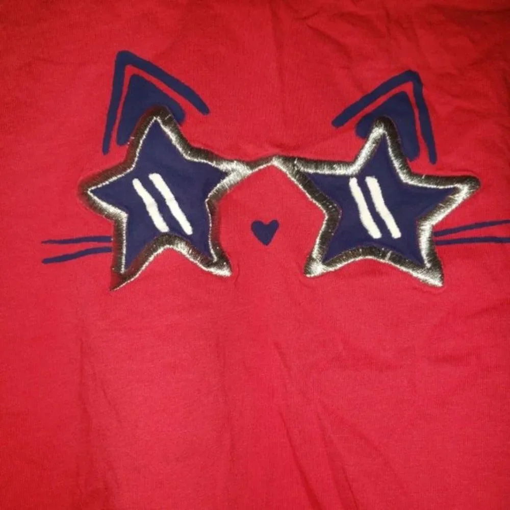 Gymboree Girls M 7 8 Years‎ Starry Cat Tee 4th of J